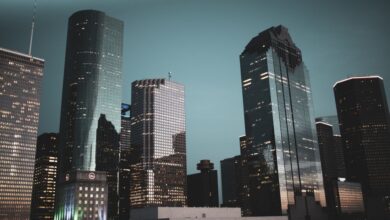 business travel to Houston - Houston business district skyline