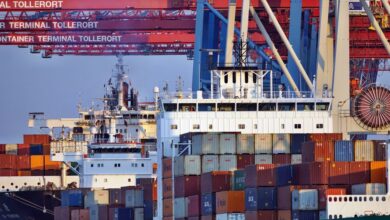 global trade tensions - shipping containers port tariffs