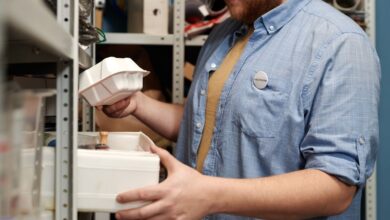operating costs - restaurant kitchen manager organizing inventory